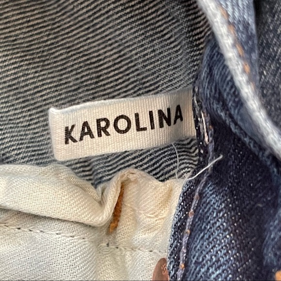 GRLFRND Jeans Karolina More Life High Rise Button Fly Skinny Blue Denim - Picture 8 of 14